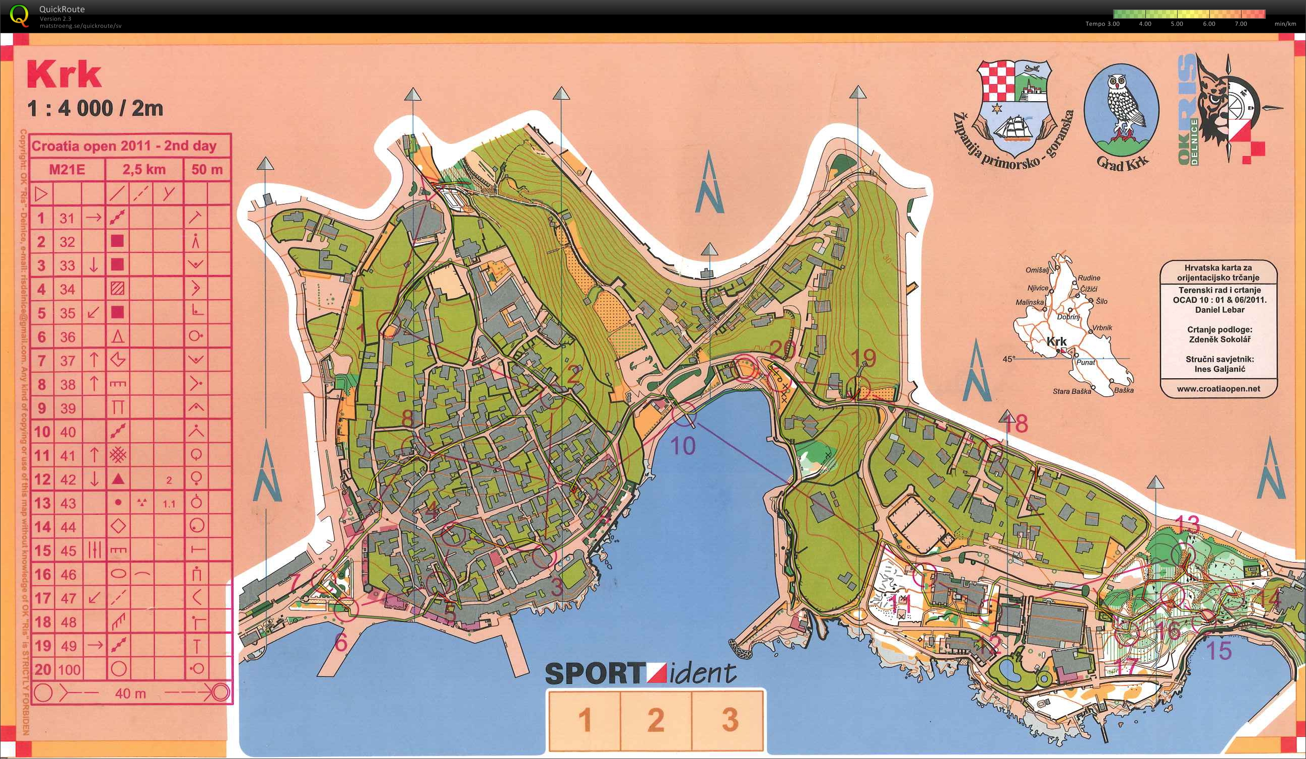 Karta från Croatia Open Day 2