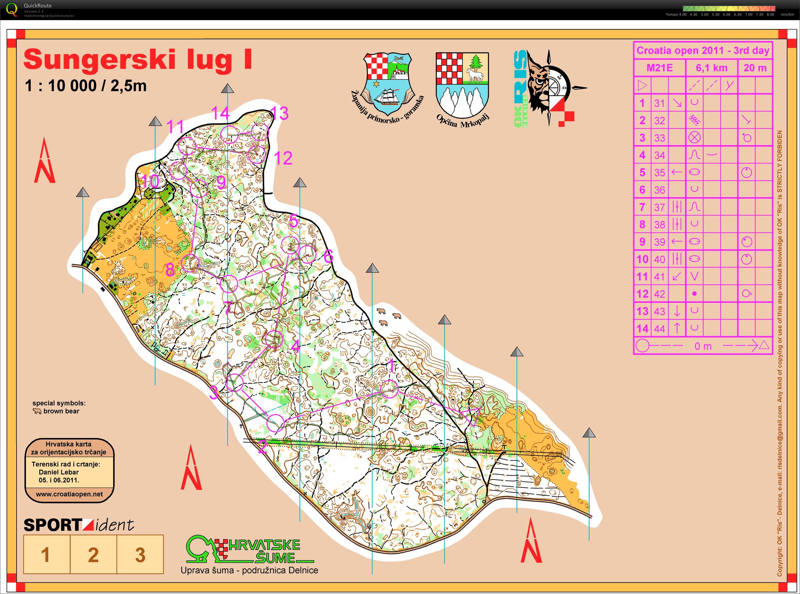 Karta från Croatia Open Day 3 part 1
