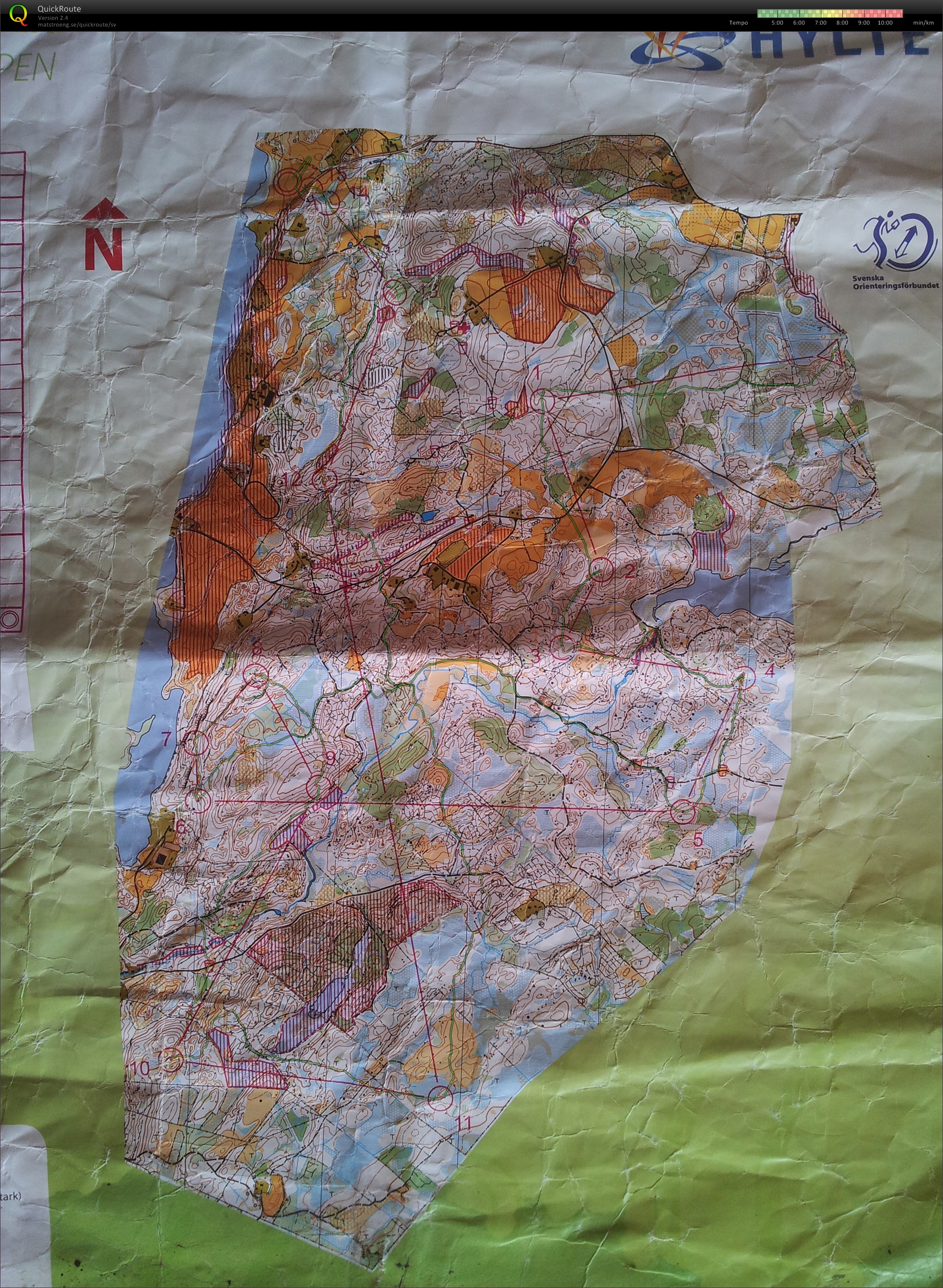 Karta från O-Ringen Halland