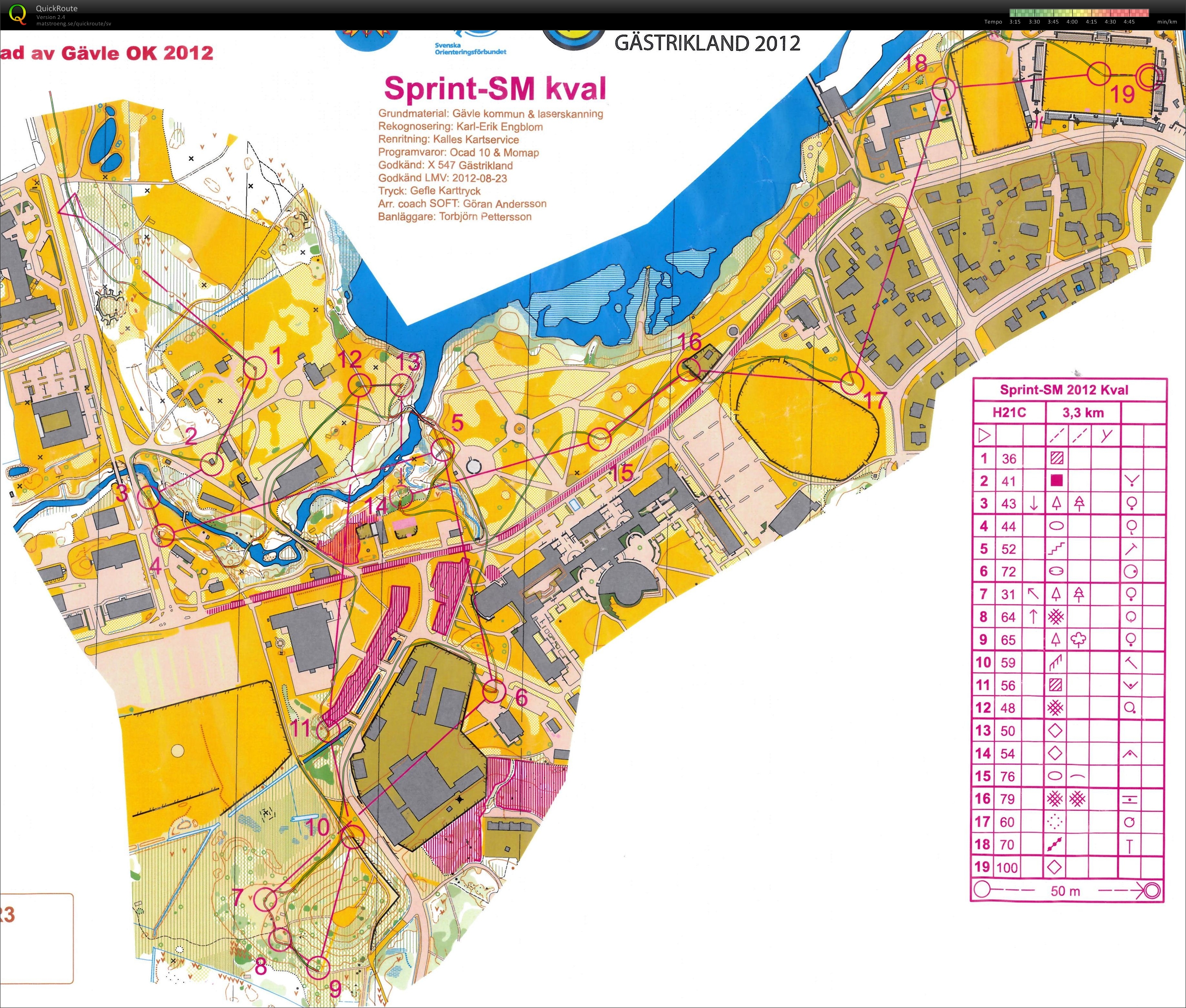 Karta från Sprint-SM kval H21C