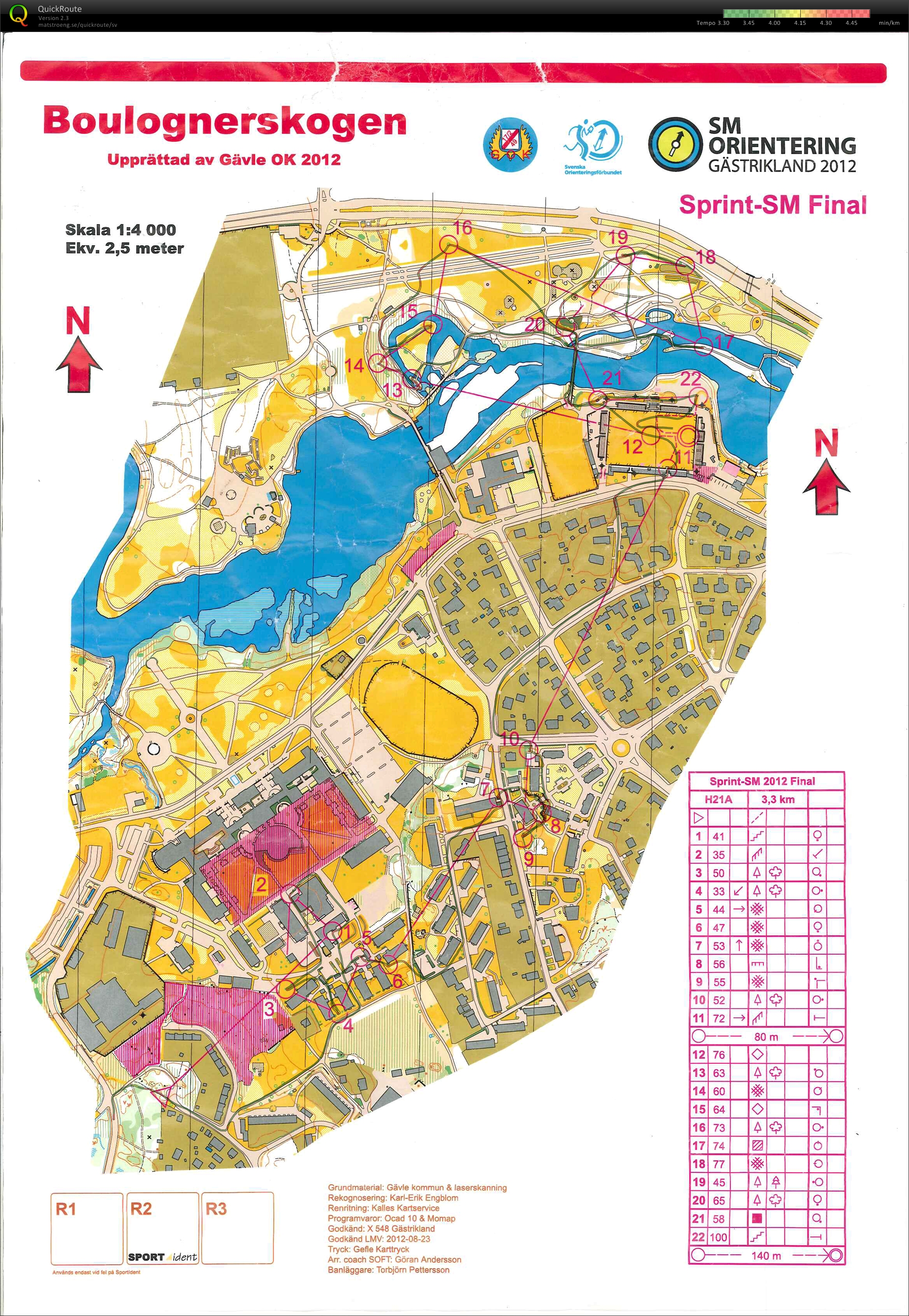 Karta från Sprint-SM Final
