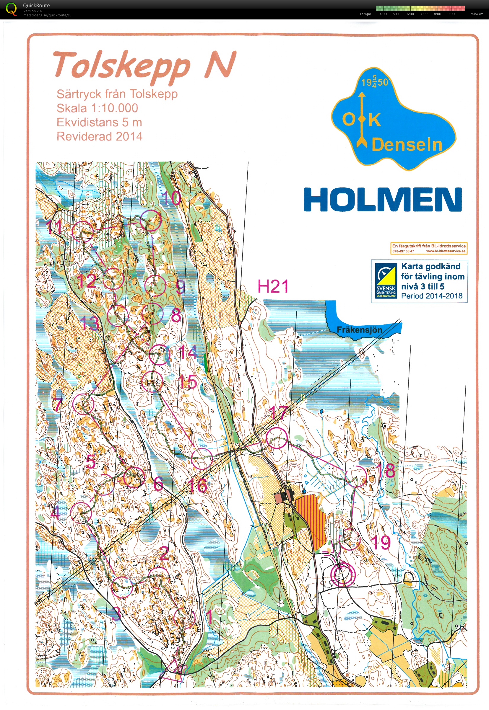 Karta från Stjärnorpssprinten