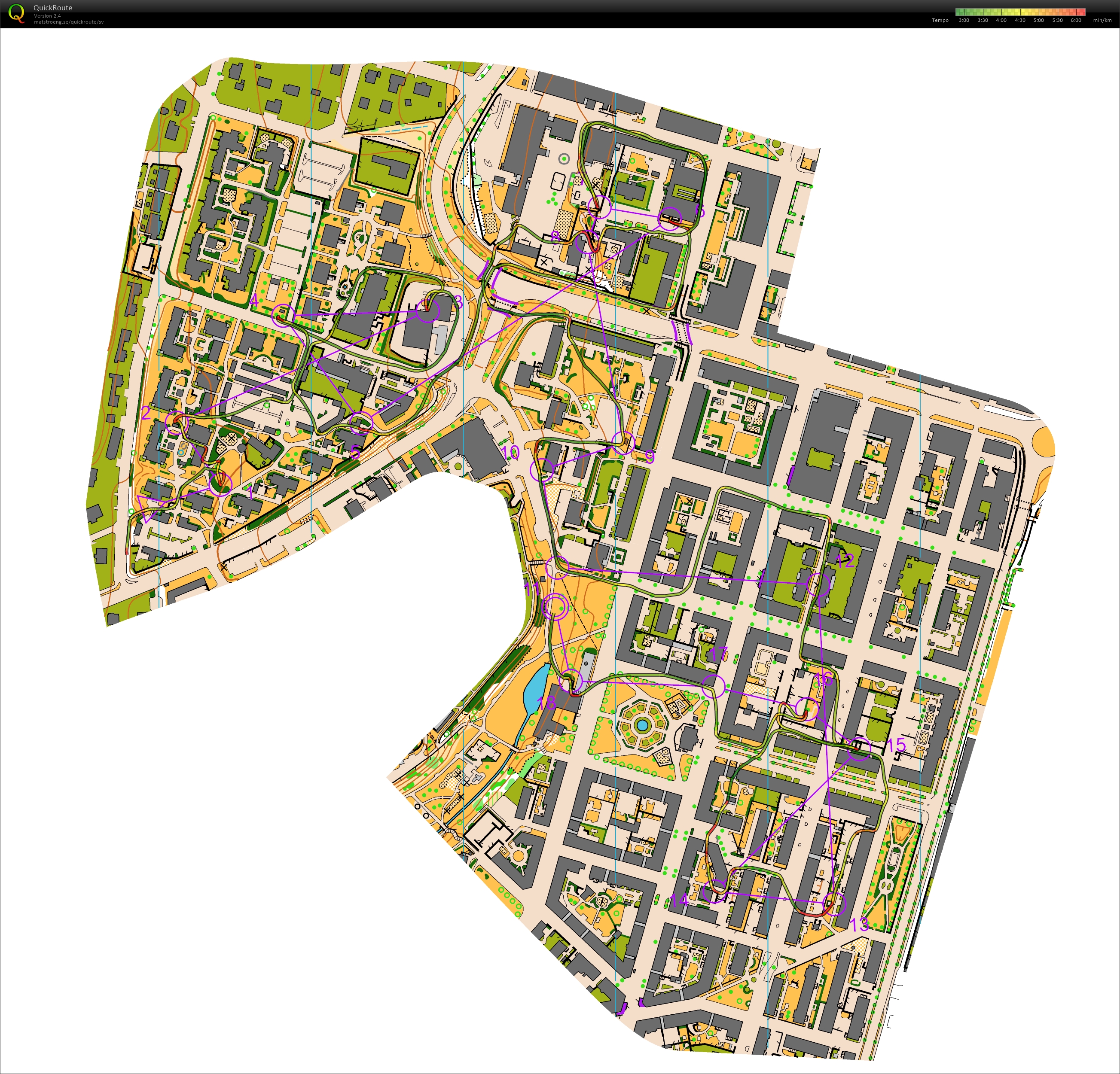 Karta från Sprint-SM, final