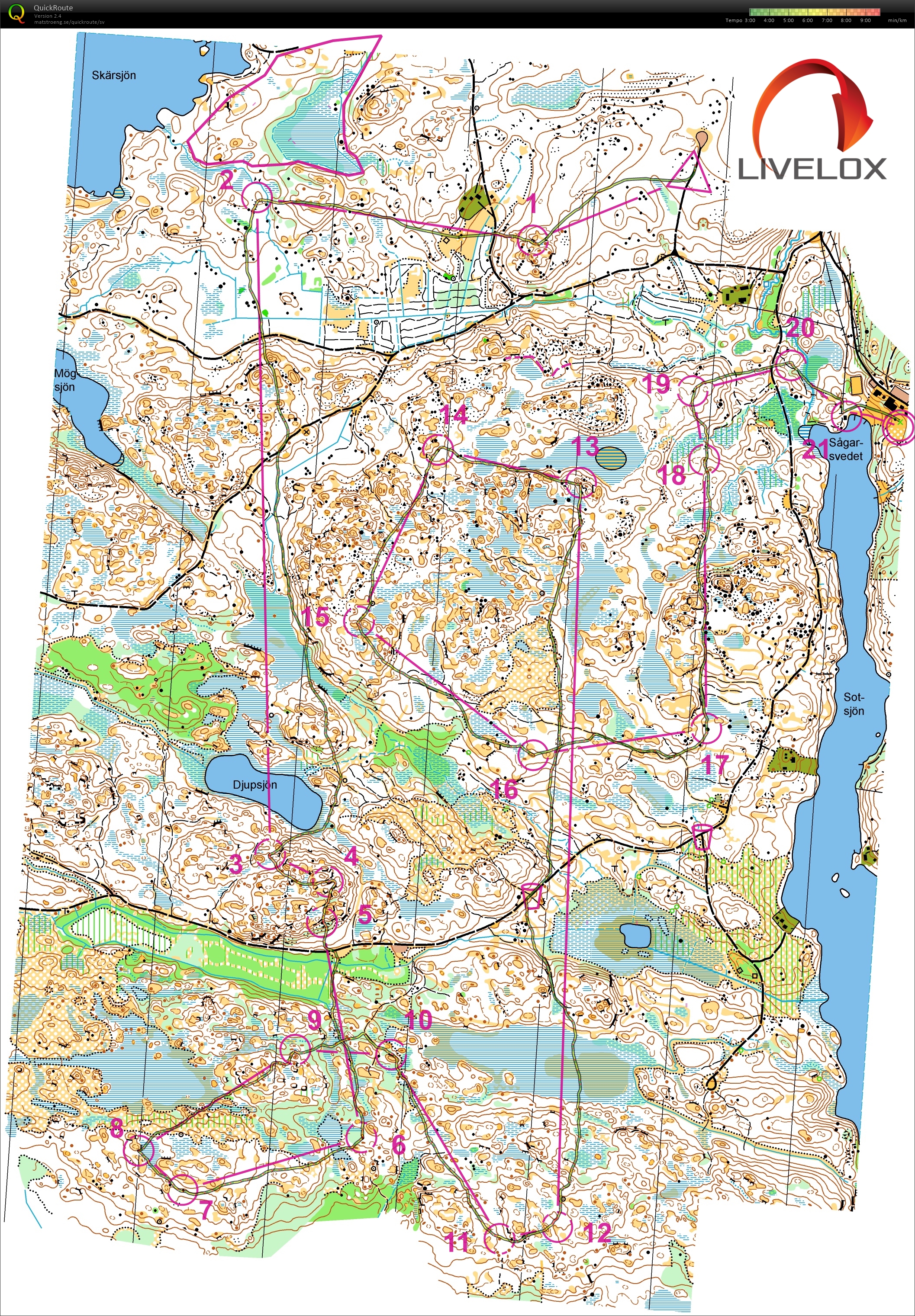 Karta från Eskilstuna Weekend E3