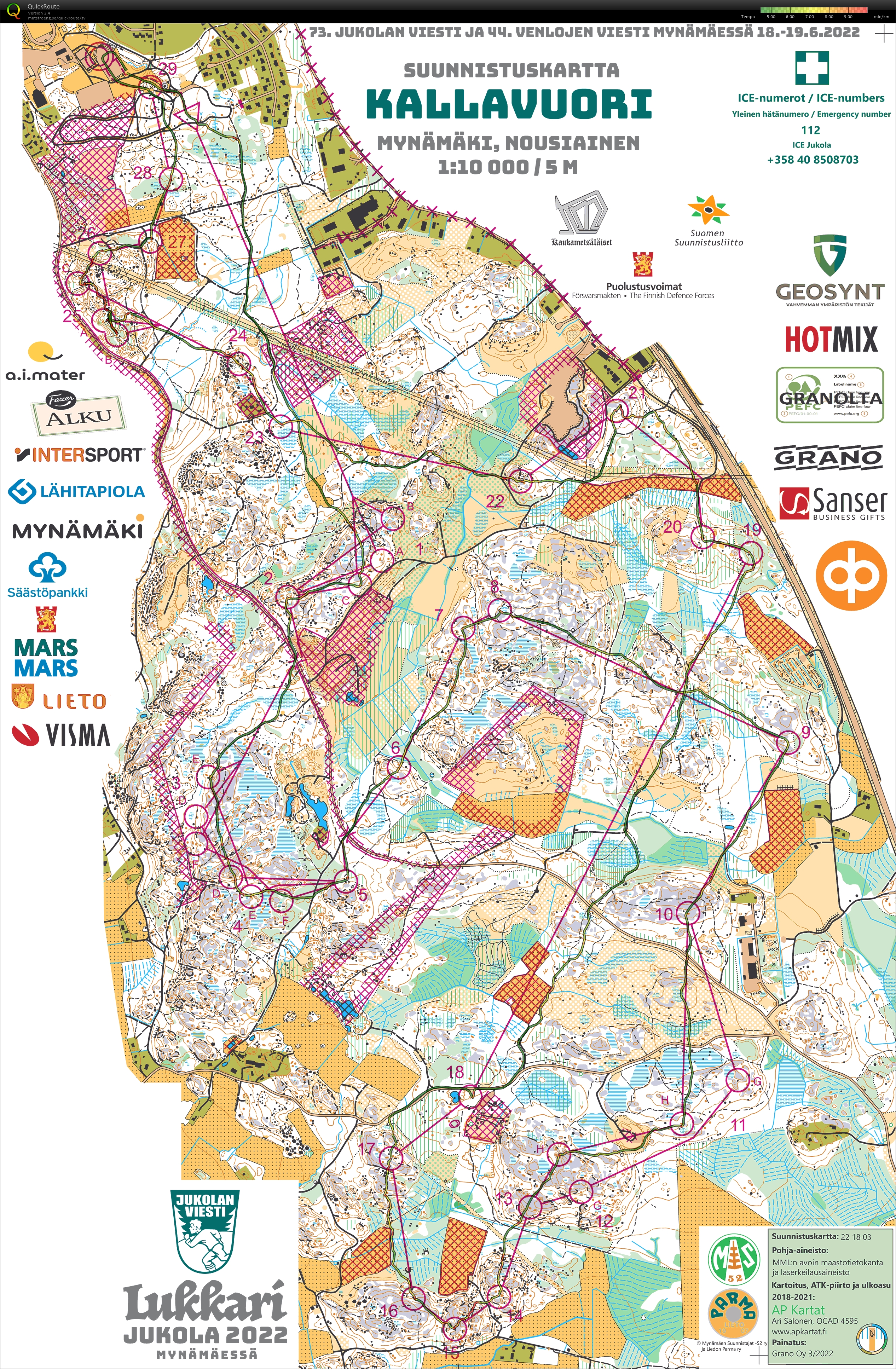 Karta från Jukola