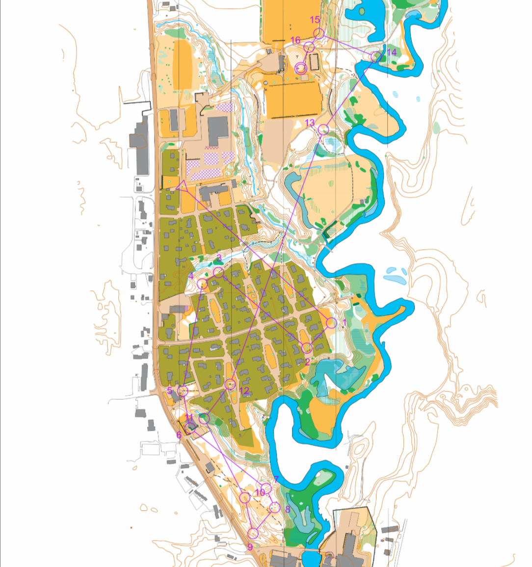 Karta från Dubbeljakten Ulricehamn, Sprint