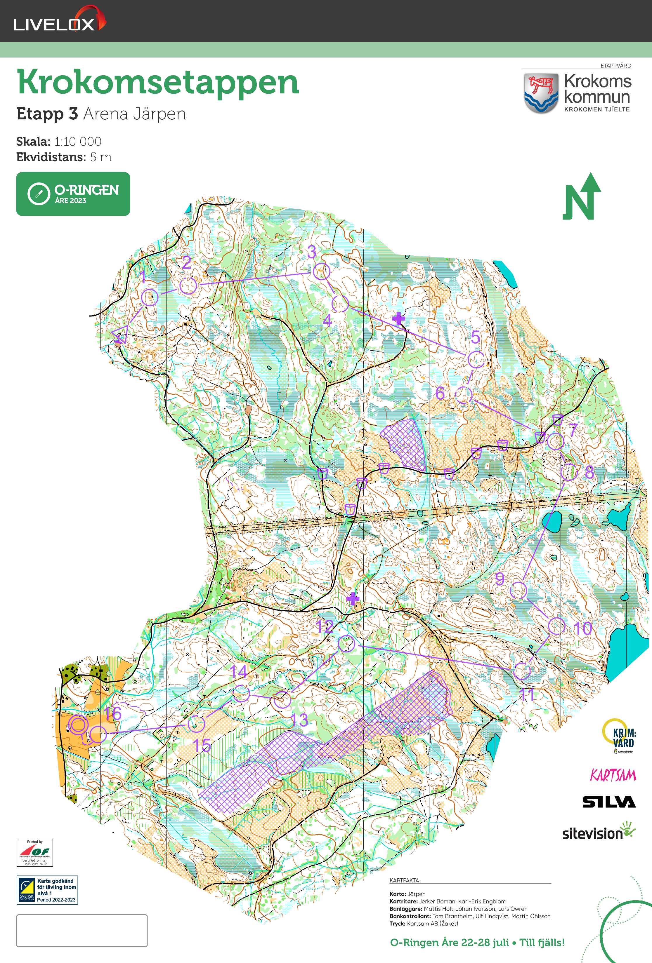 Karta från O-Ringen Åre E3