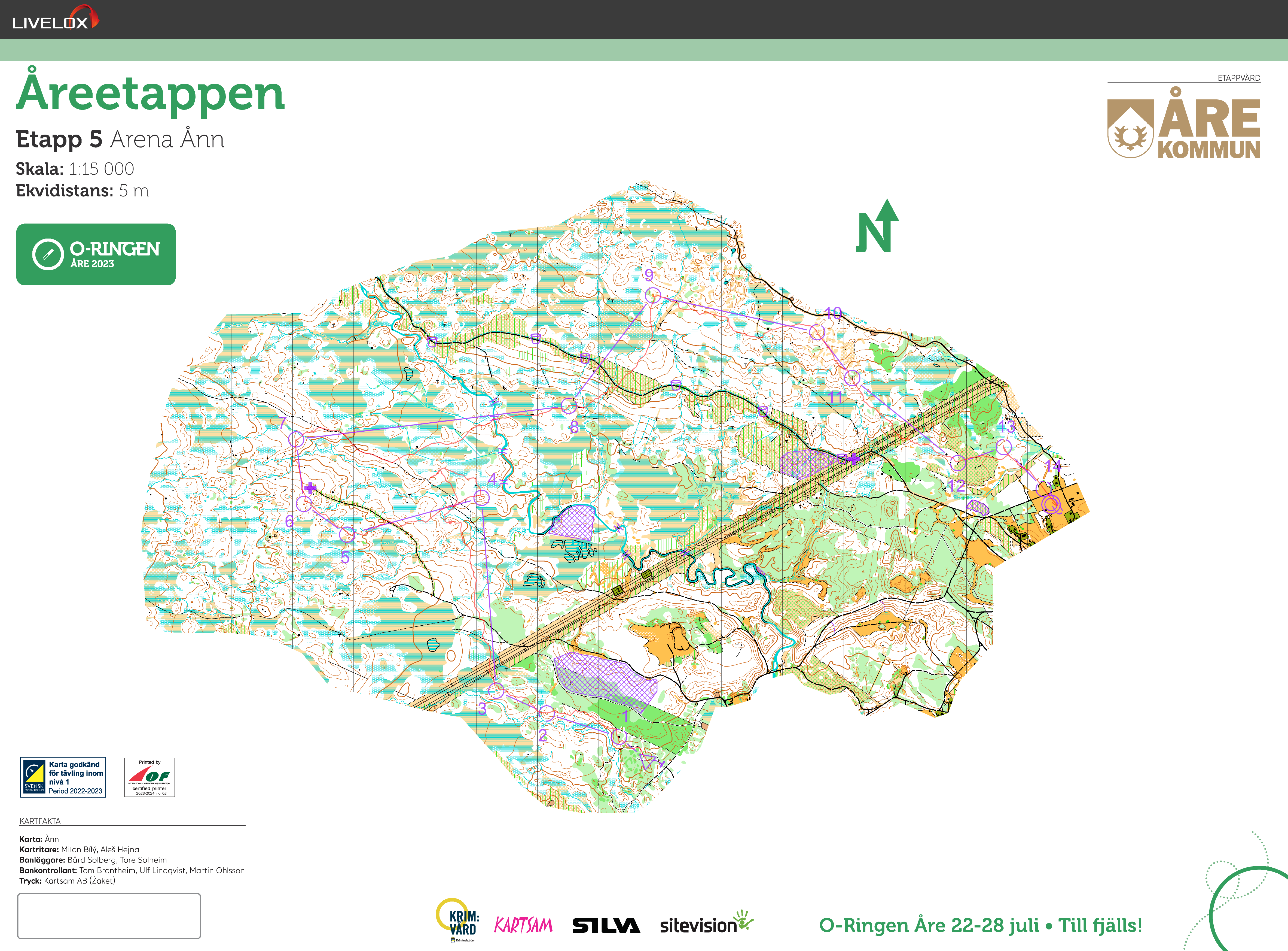 Orienteringskarta från O-Ringen Åre E5