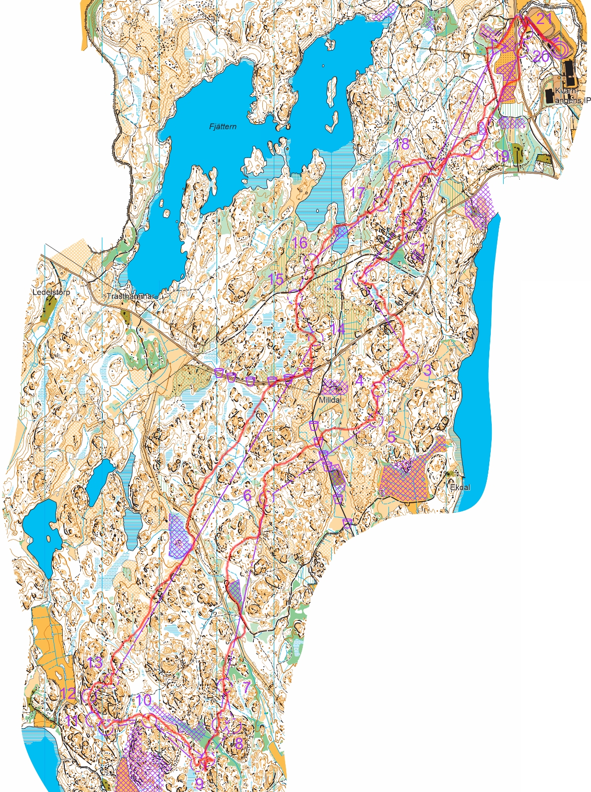 Orienteringskarta från Tiomila