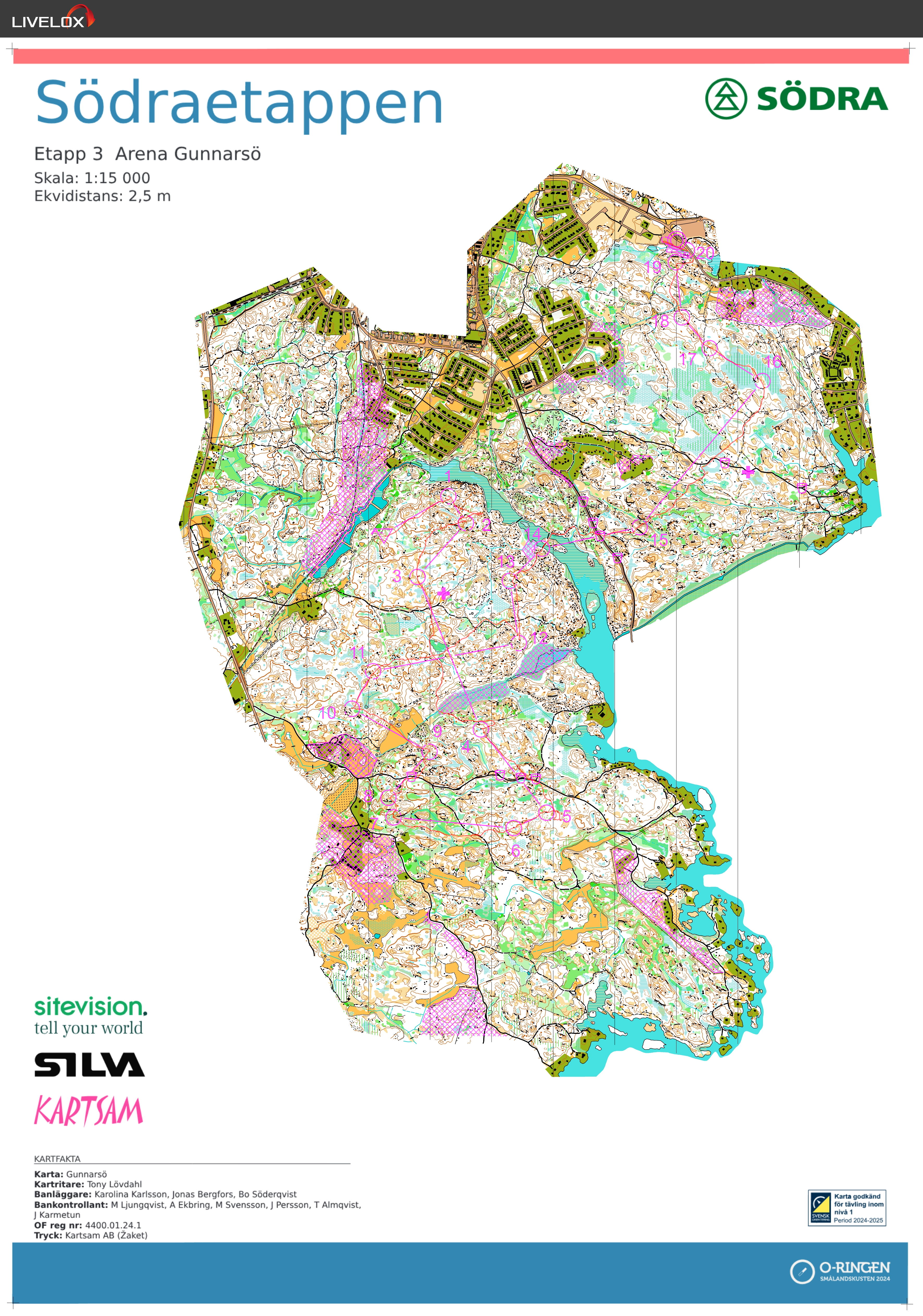 Orienteringskarta från O-Ringen Oskarshamn E3