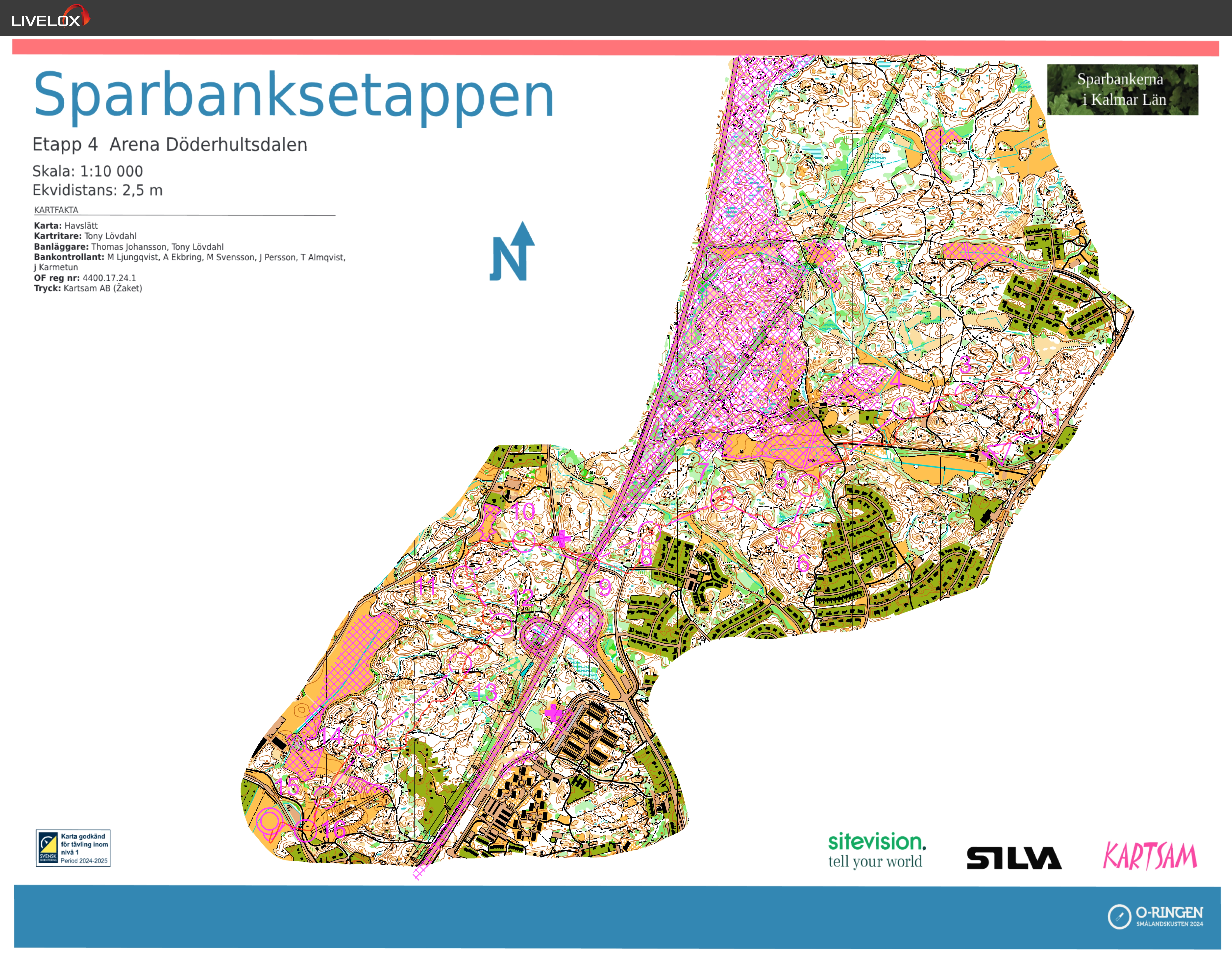 Orienteringskarta från O-Ringen Oskarshamn E4