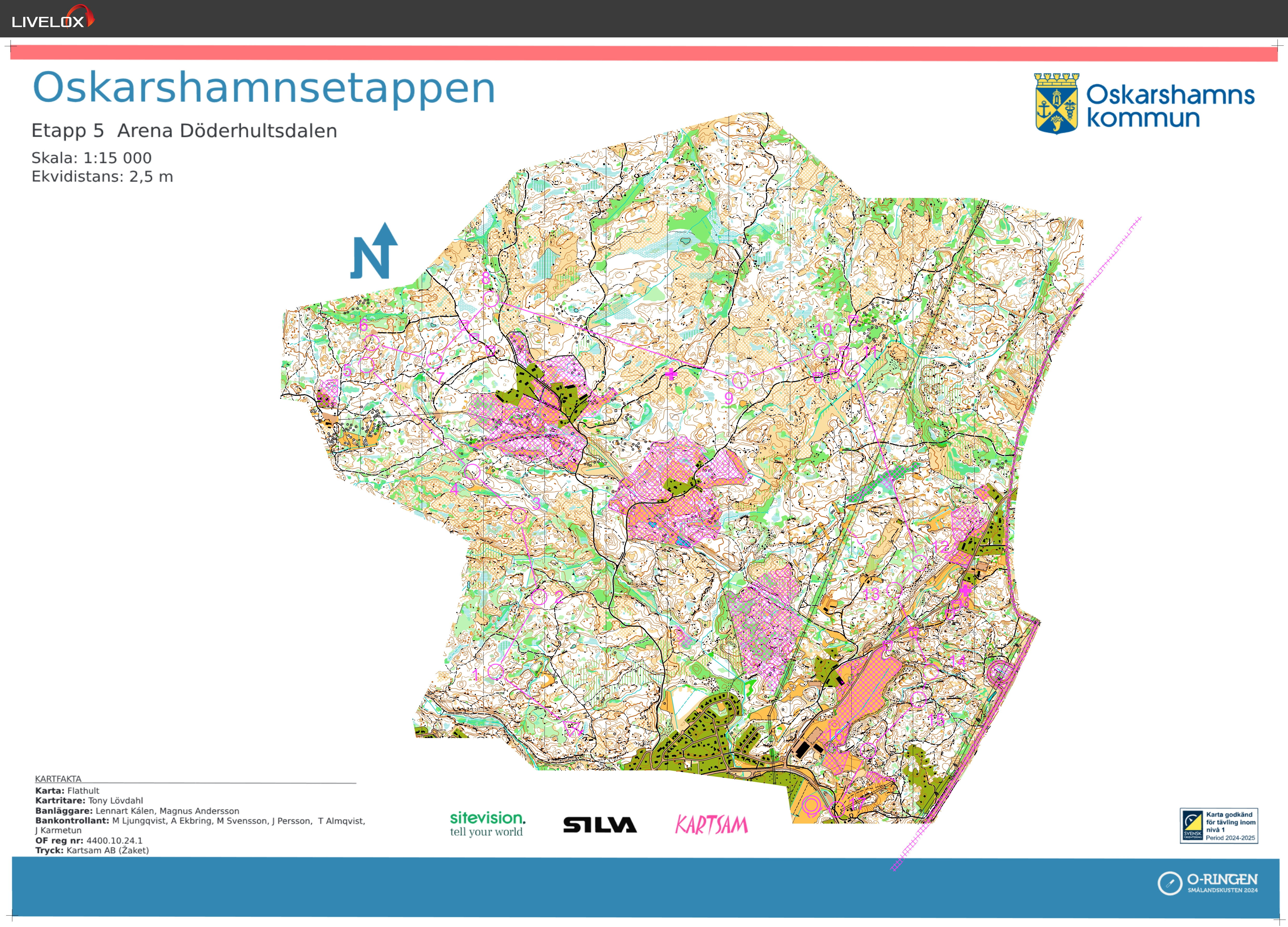 Karta från O-Ringen Oskarshamn E5