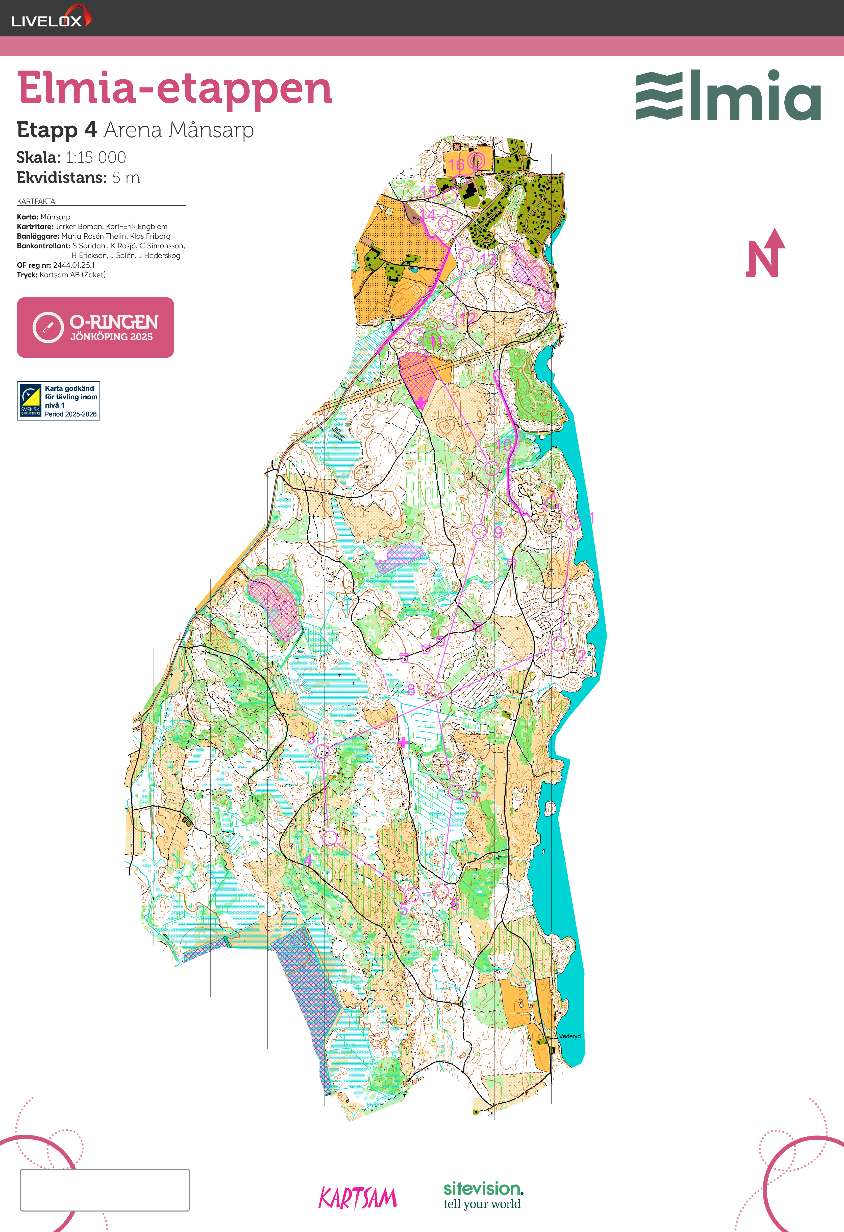 Karta från O-Ringen Jönköping E4