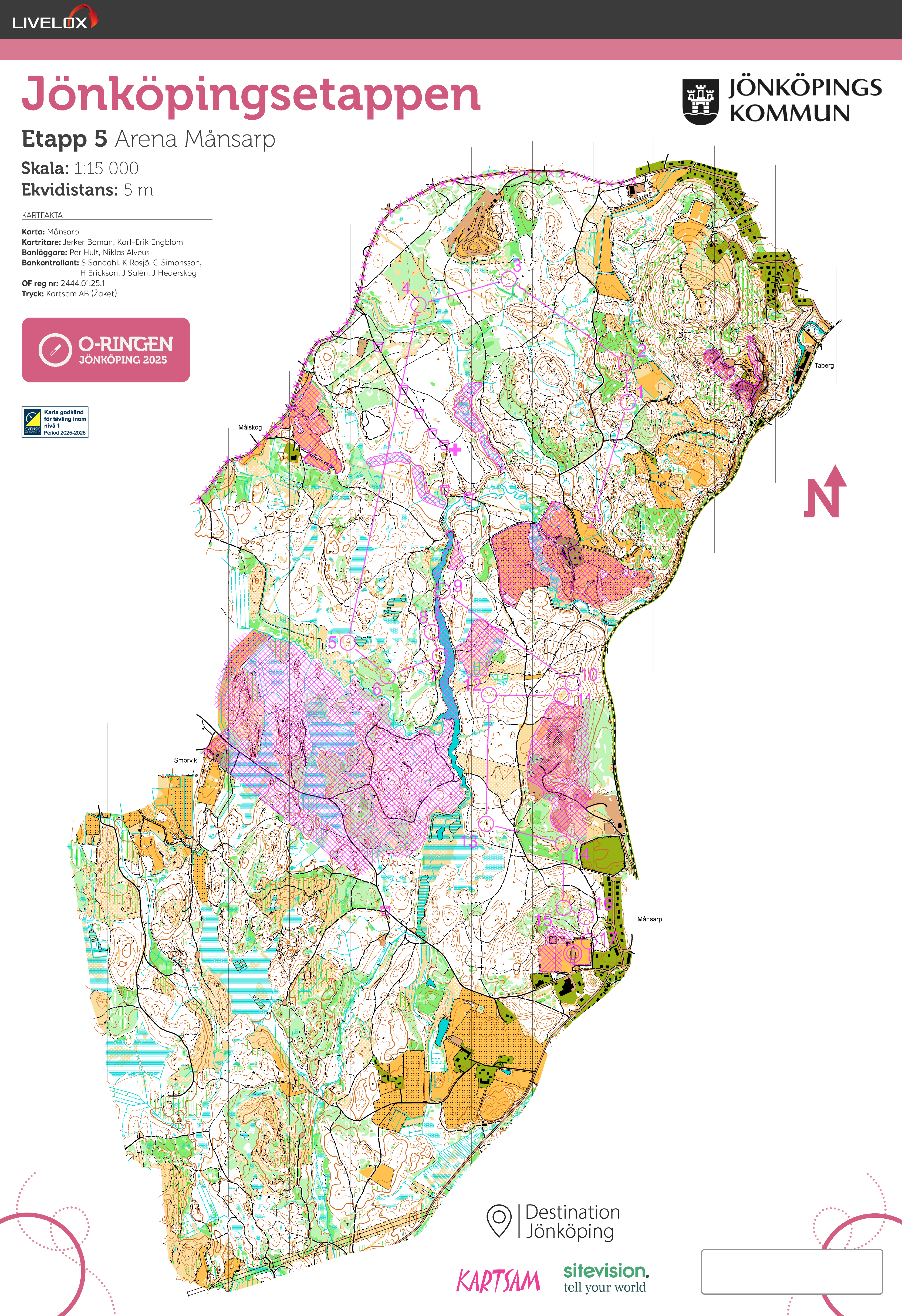 Karta från O-Ringen Jönköping E5